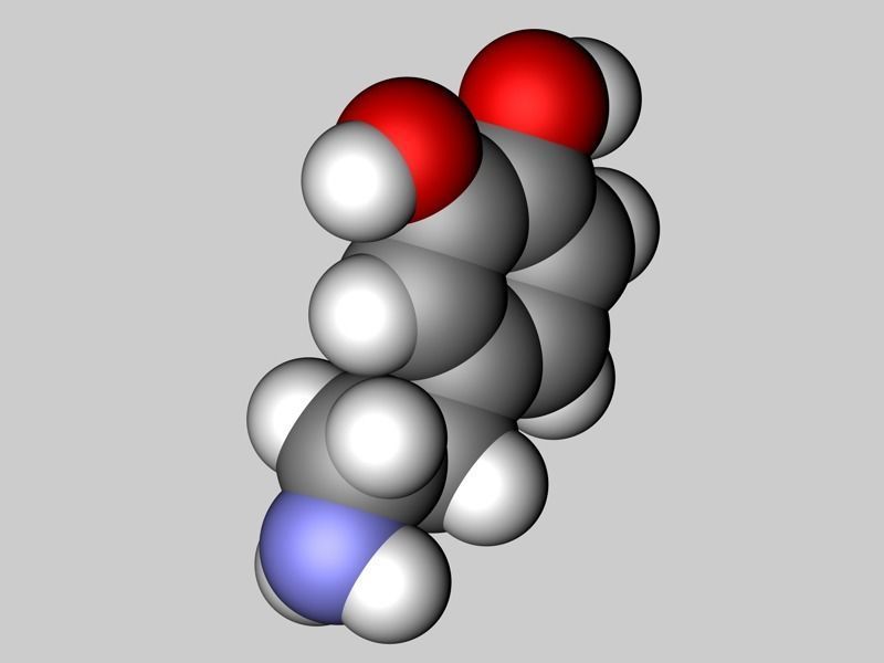 Dopamine molecule 3D model_5