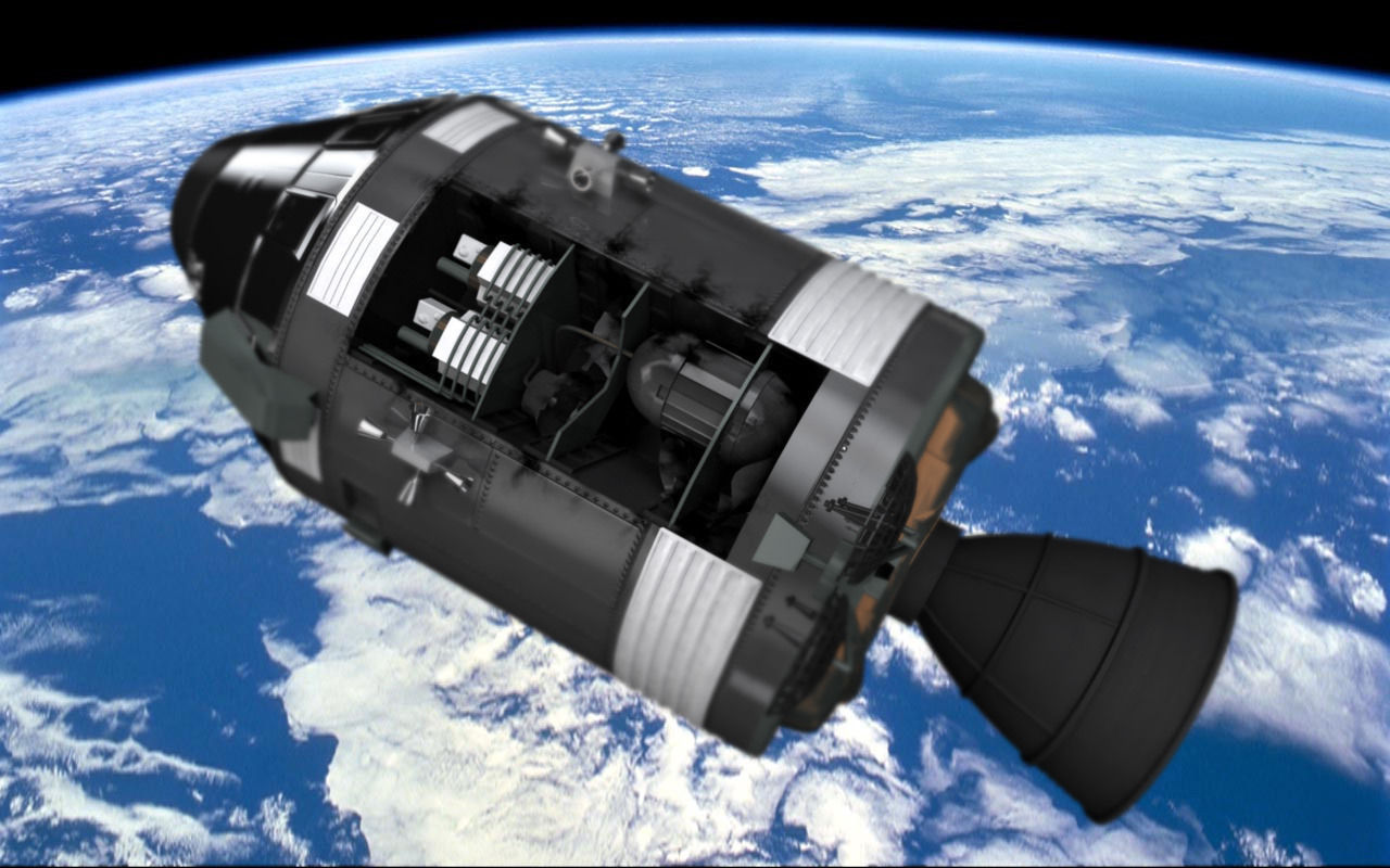 Apollo 13 Service and Lunar Modules 3D Model .max .obj .3ds .c4d .lwo