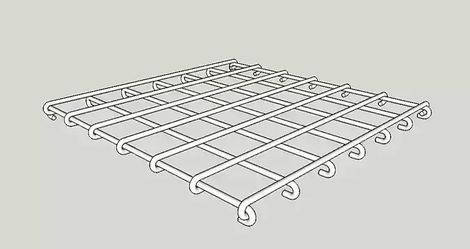 footing steel mat Free 3D model