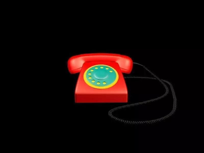 Telephone Free low-poly 3D model