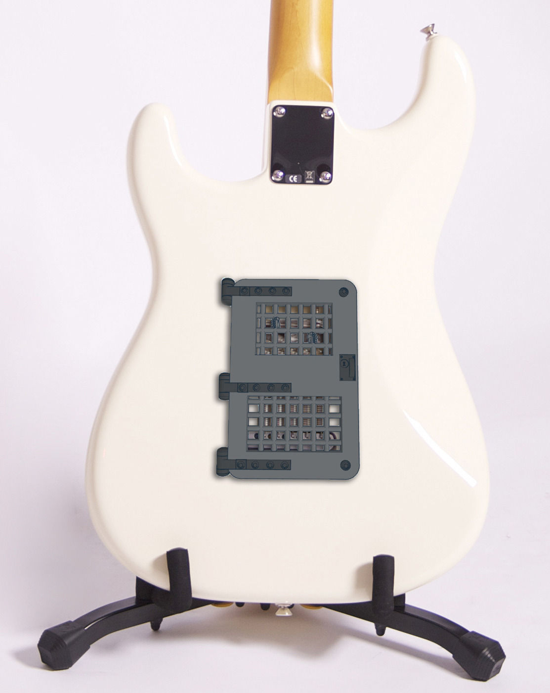 Guitar Backplate Dungeon Door 3D print model_1