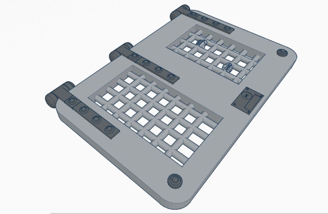 Guitar Backplate Dungeon Door 3D print model_6