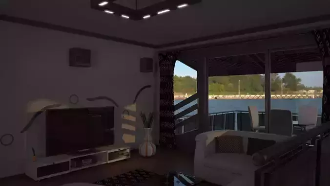 Living Room with Balcony