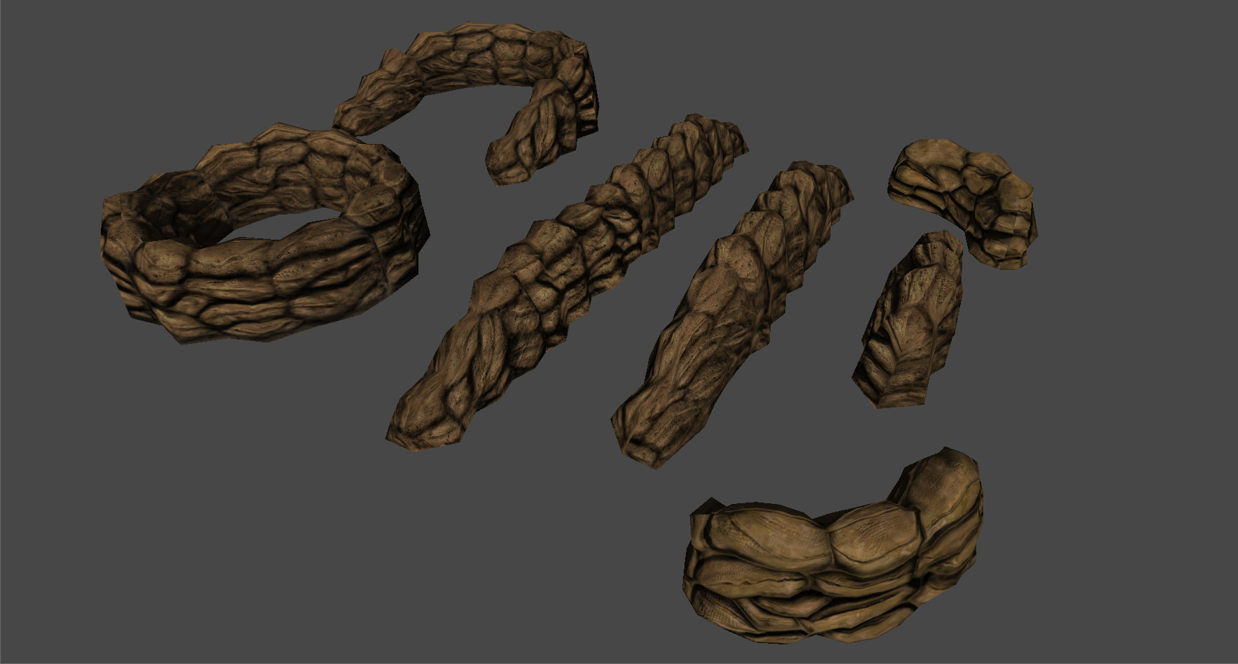 Sandbags Covers Low-poly 3D model_1