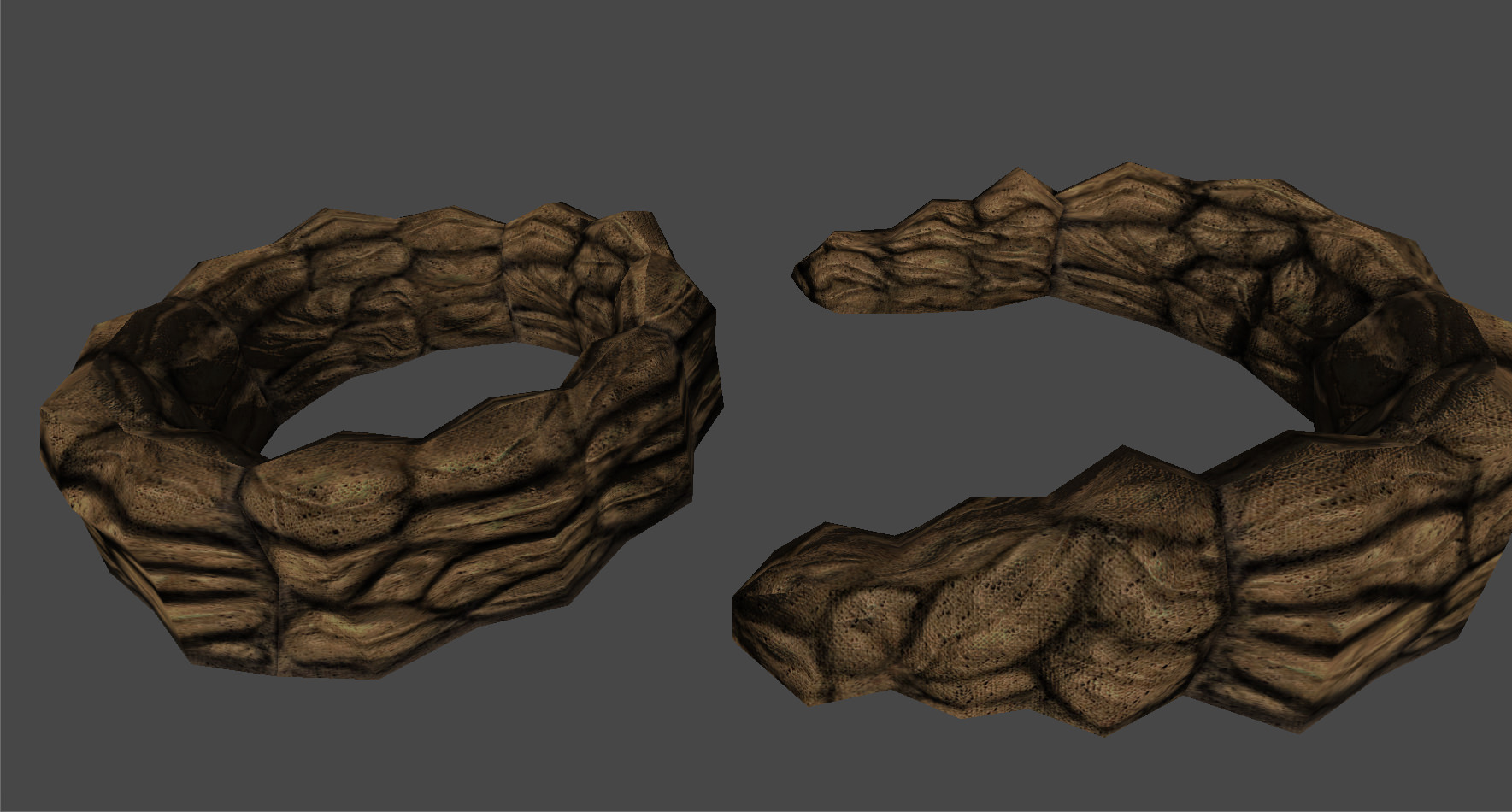 Sandbags Covers Low-poly 3D model_3