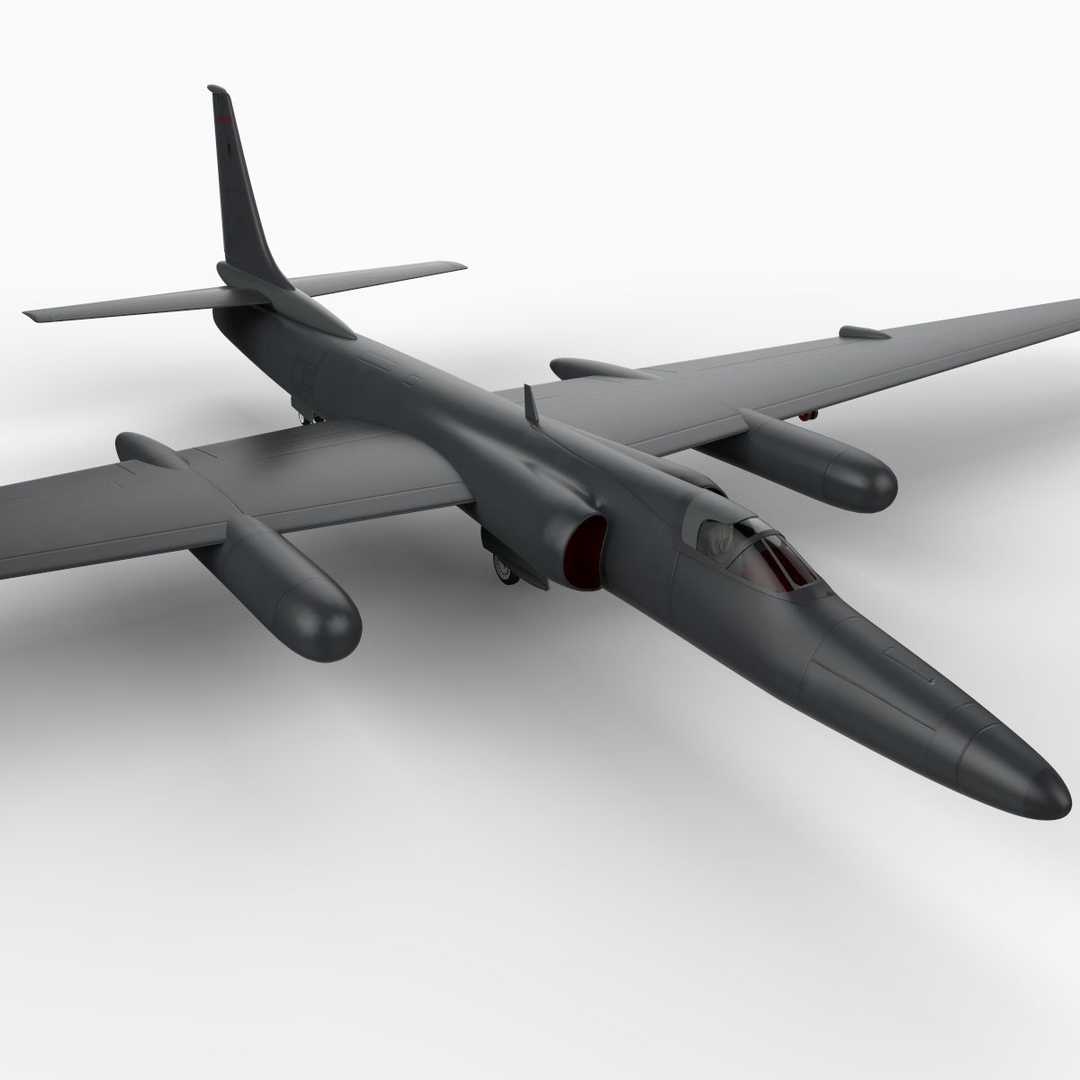 U2 plane 3D Model .max .obj .3ds .c4d .lwo .lw .lws .ma .mb