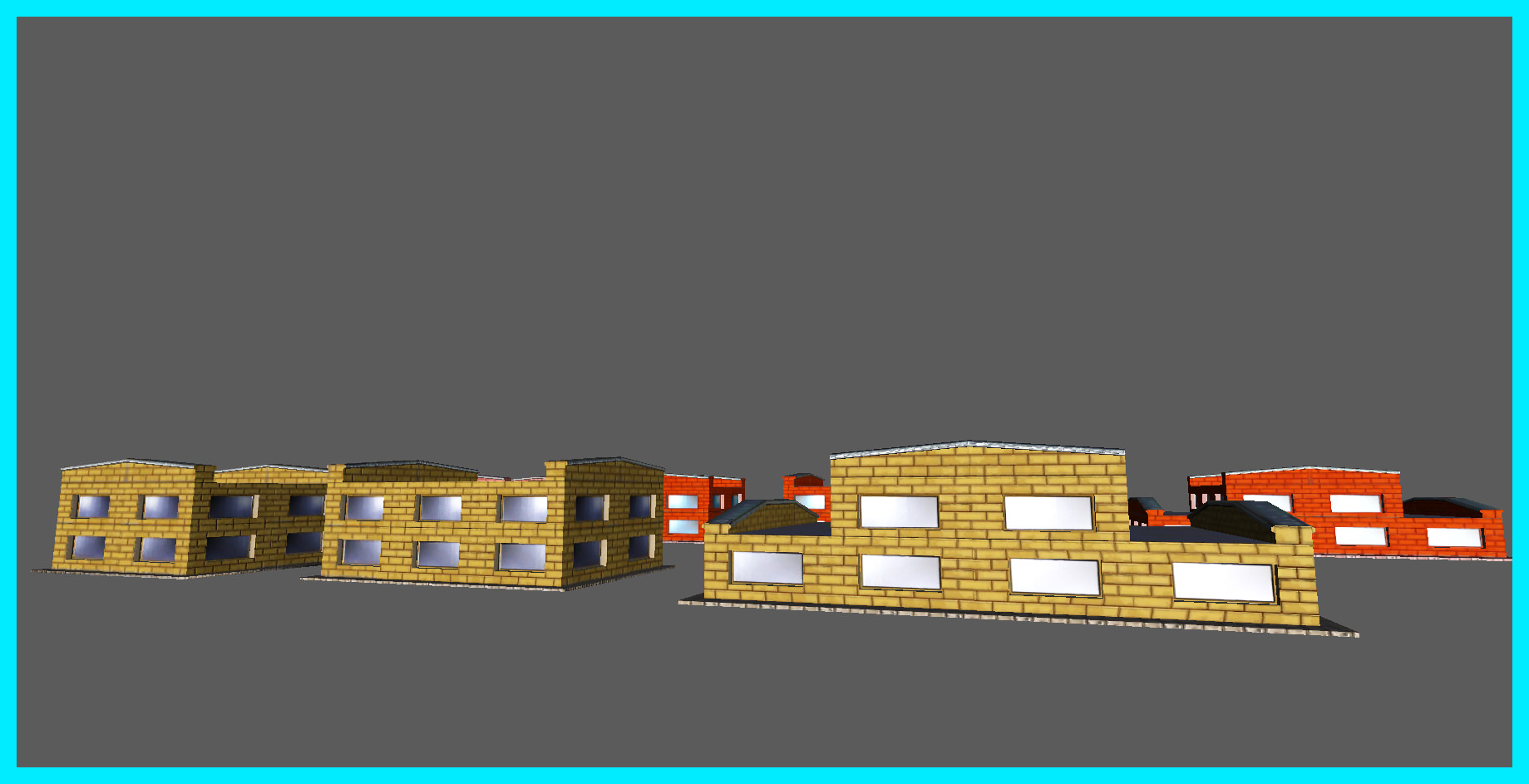 Small Bank Building Low-poly 3D model_3