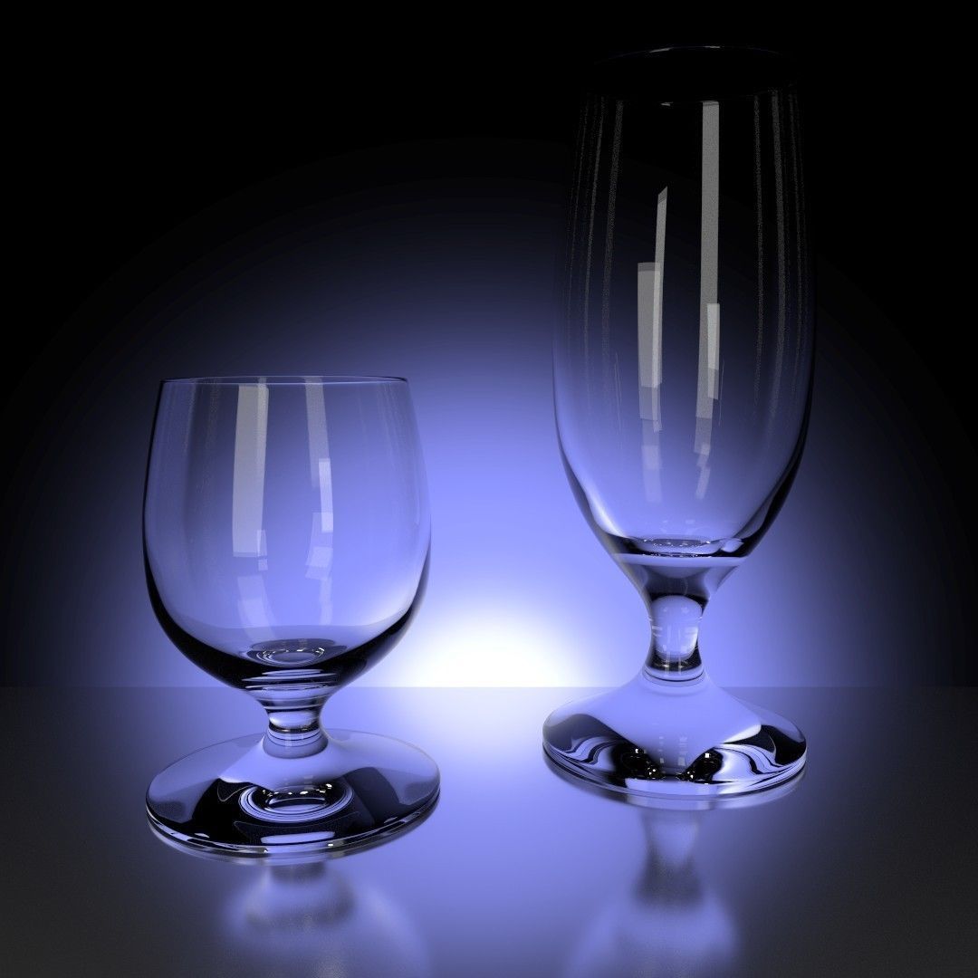 Pack of Glasses 3D model_3