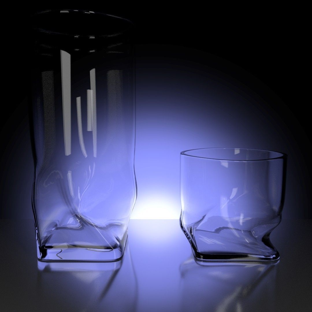 Pack of Glasses 3D model_6