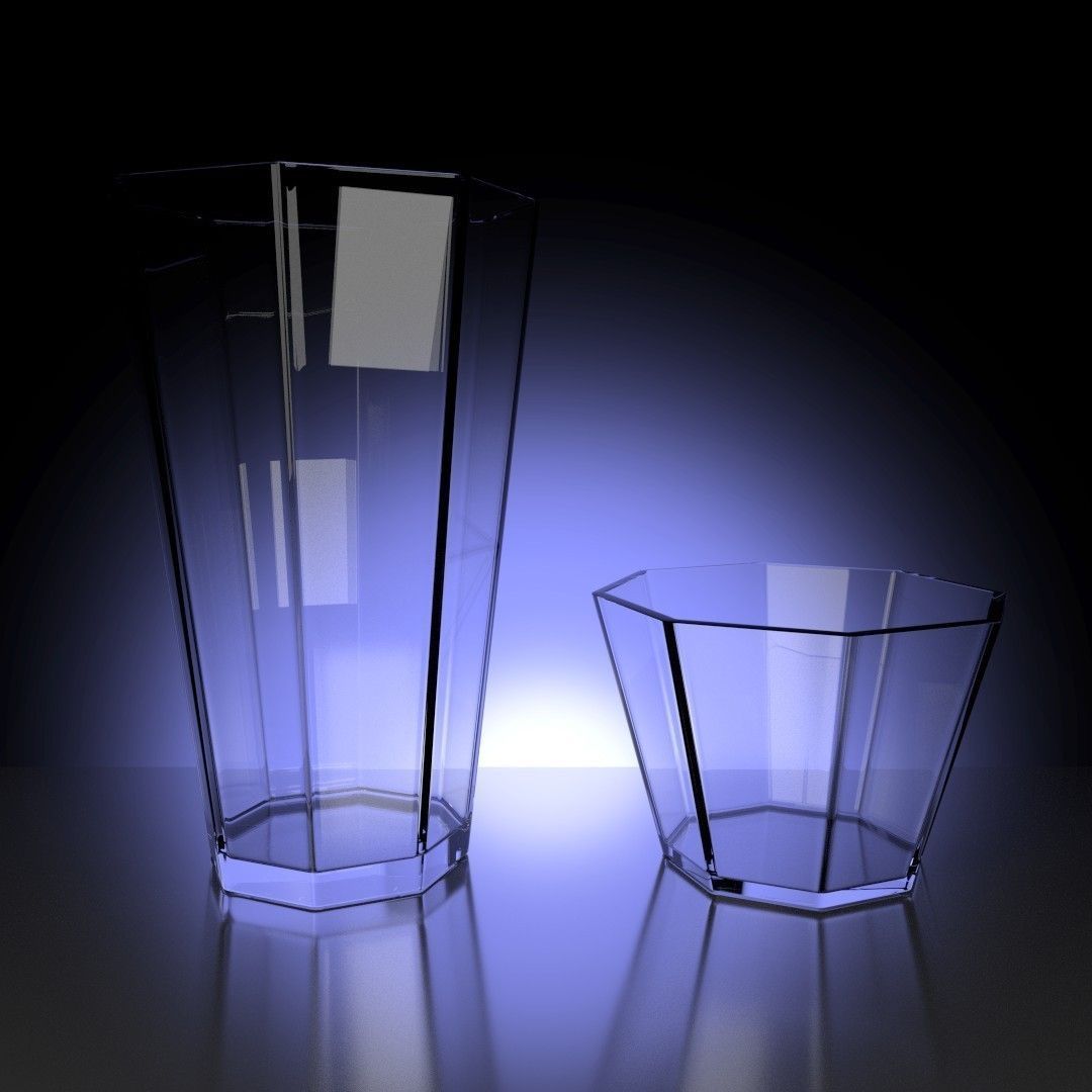Pack of Glasses 3D model_5