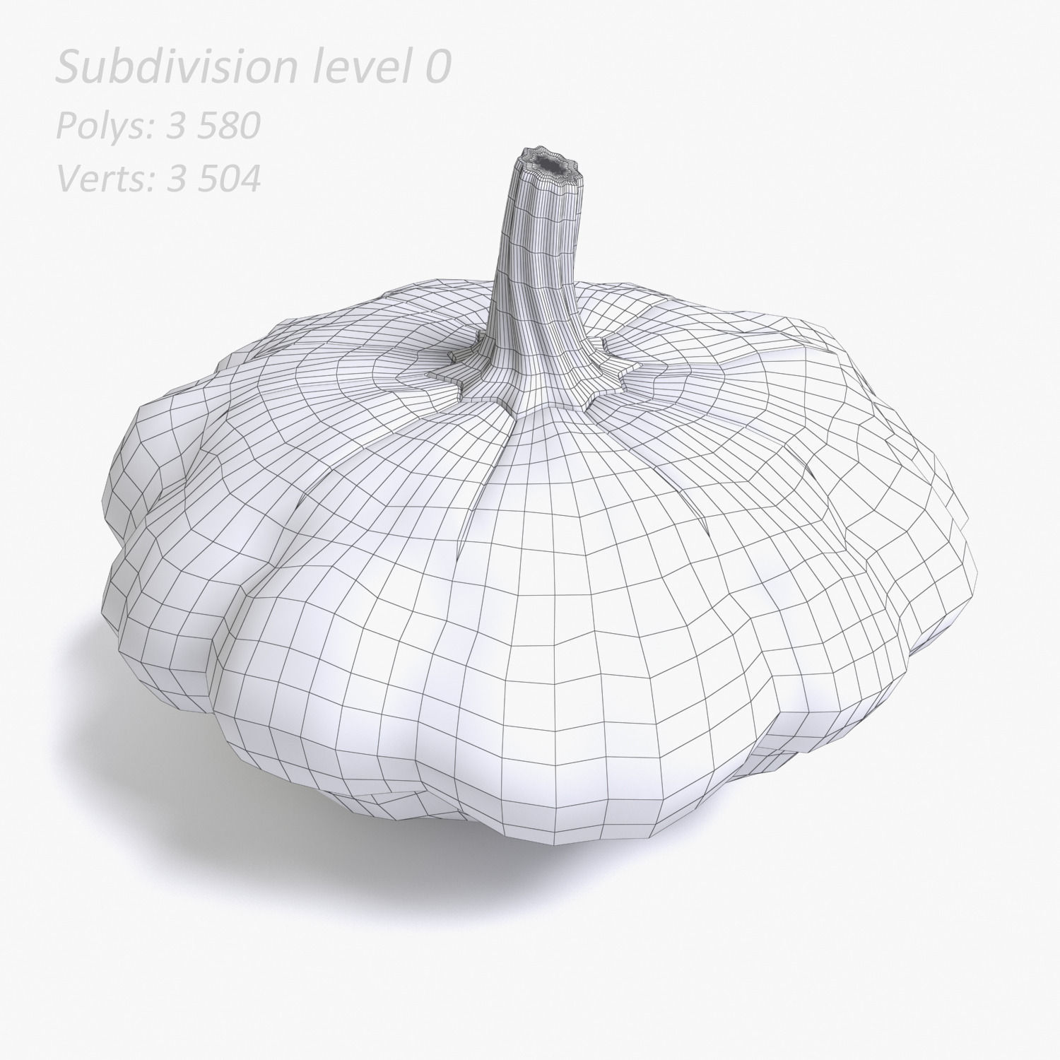 Squash pumpkin 3D model_4