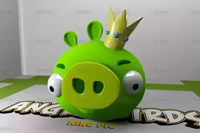 King Pig - Angry Birds 3D Model Low-poly 3D model