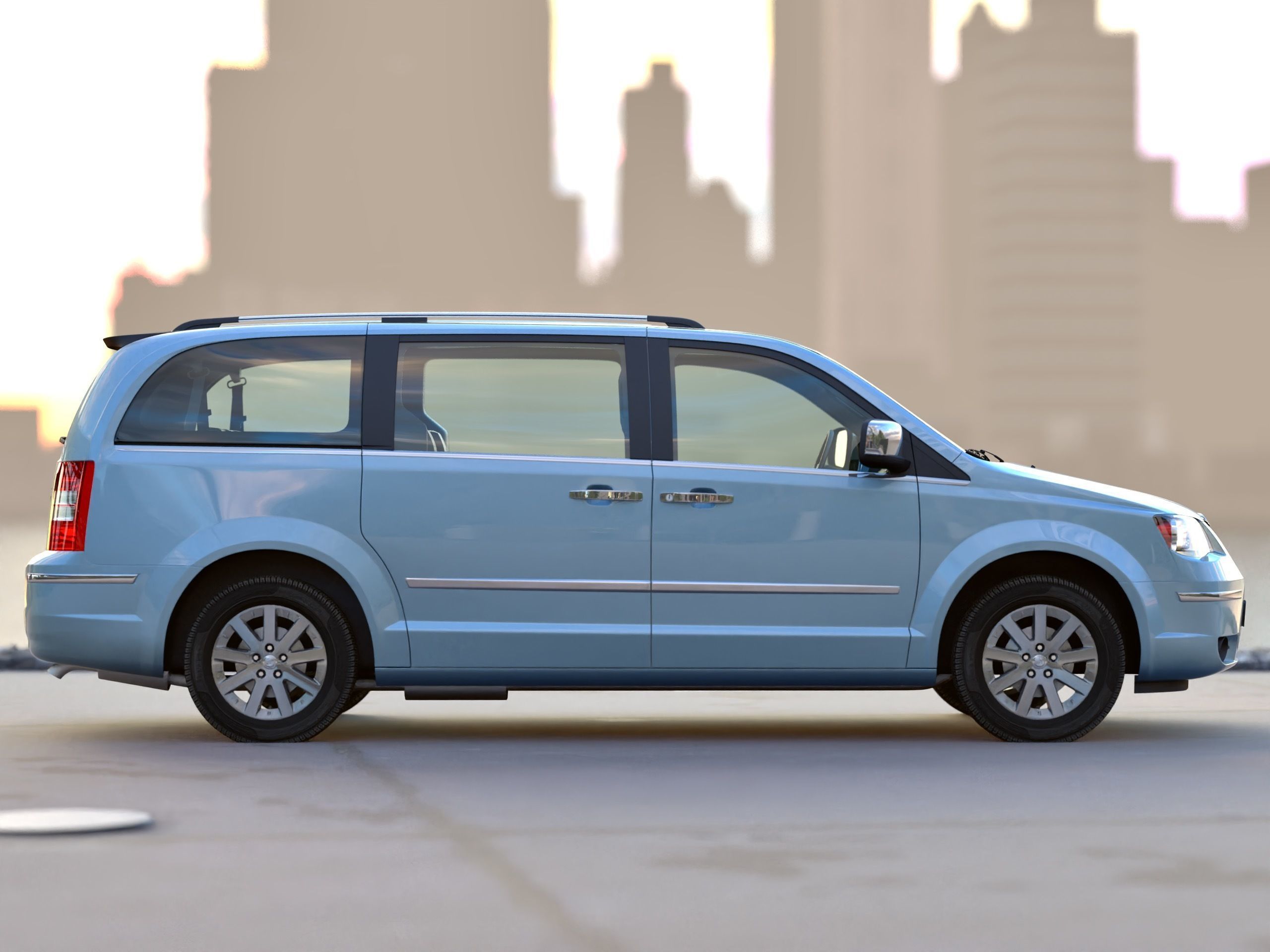 Chrysler Grand Voyager 2010 3D model_3