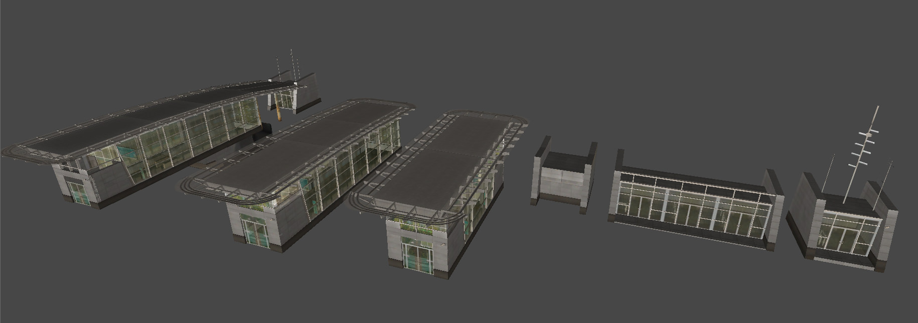 Underground Exit Security Room and a Energy Booth Low-poly 3D model_3