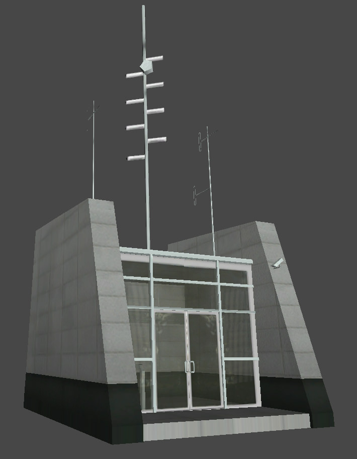 Underground Exit Security Room and a Energy Booth Low-poly 3D model_14