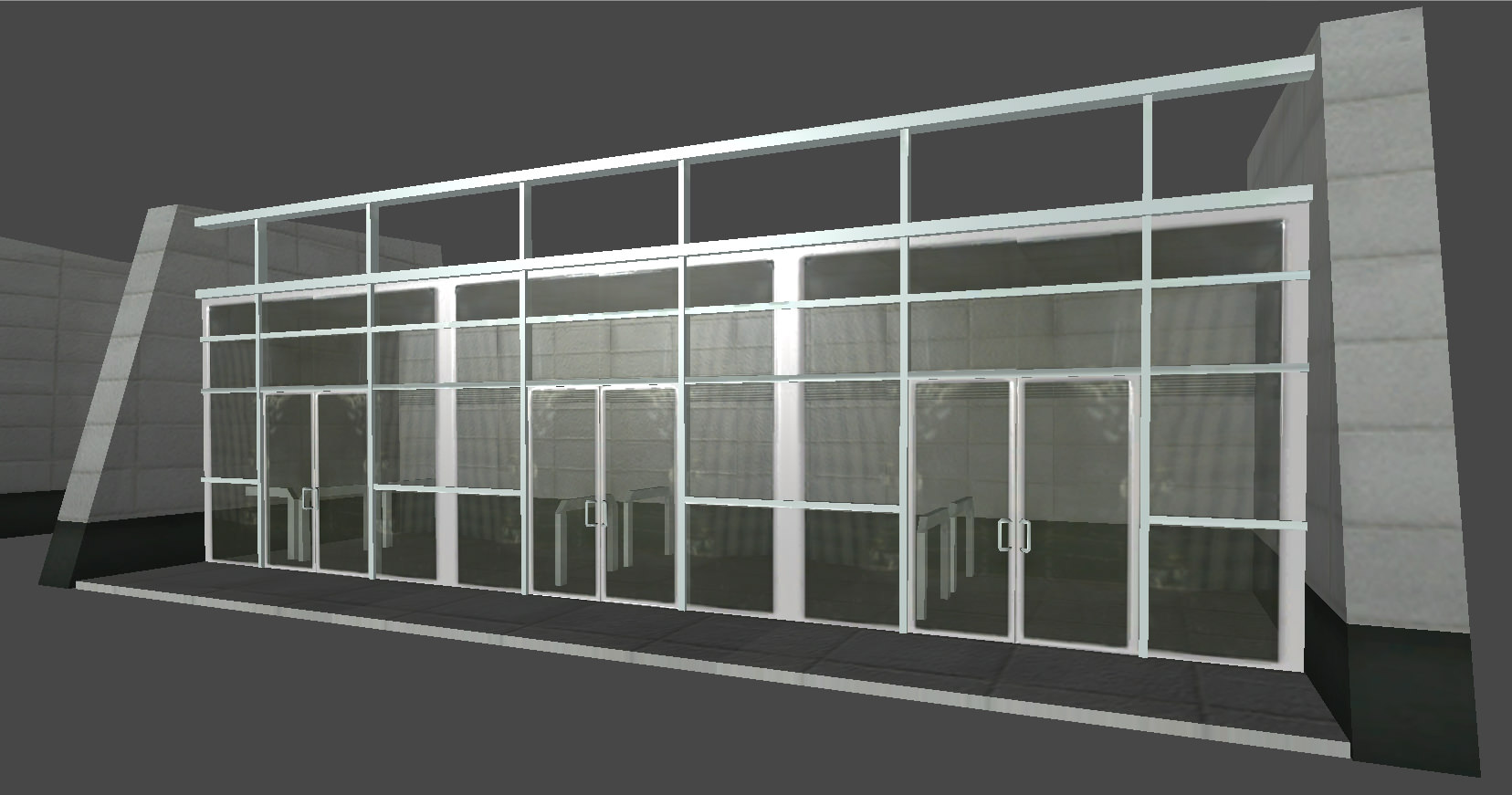 Underground Exit Security Room and a Energy Booth Low-poly 3D model_15