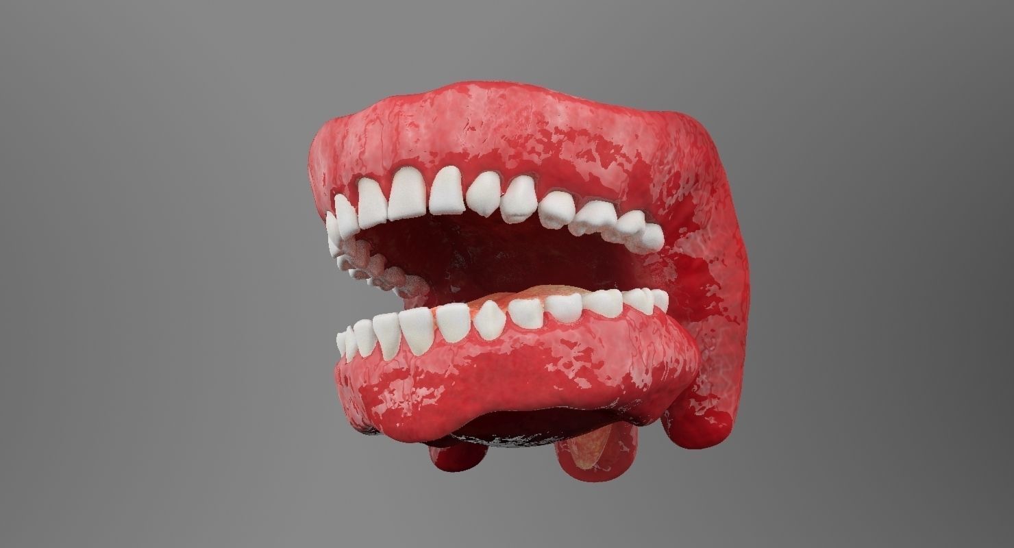 Teeth mouth with 3D model_2