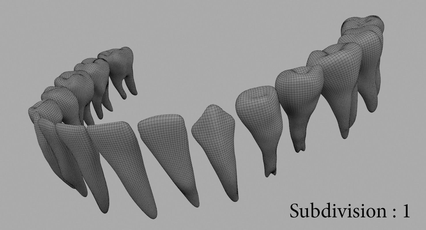 Teeth mouth with 3D model_30