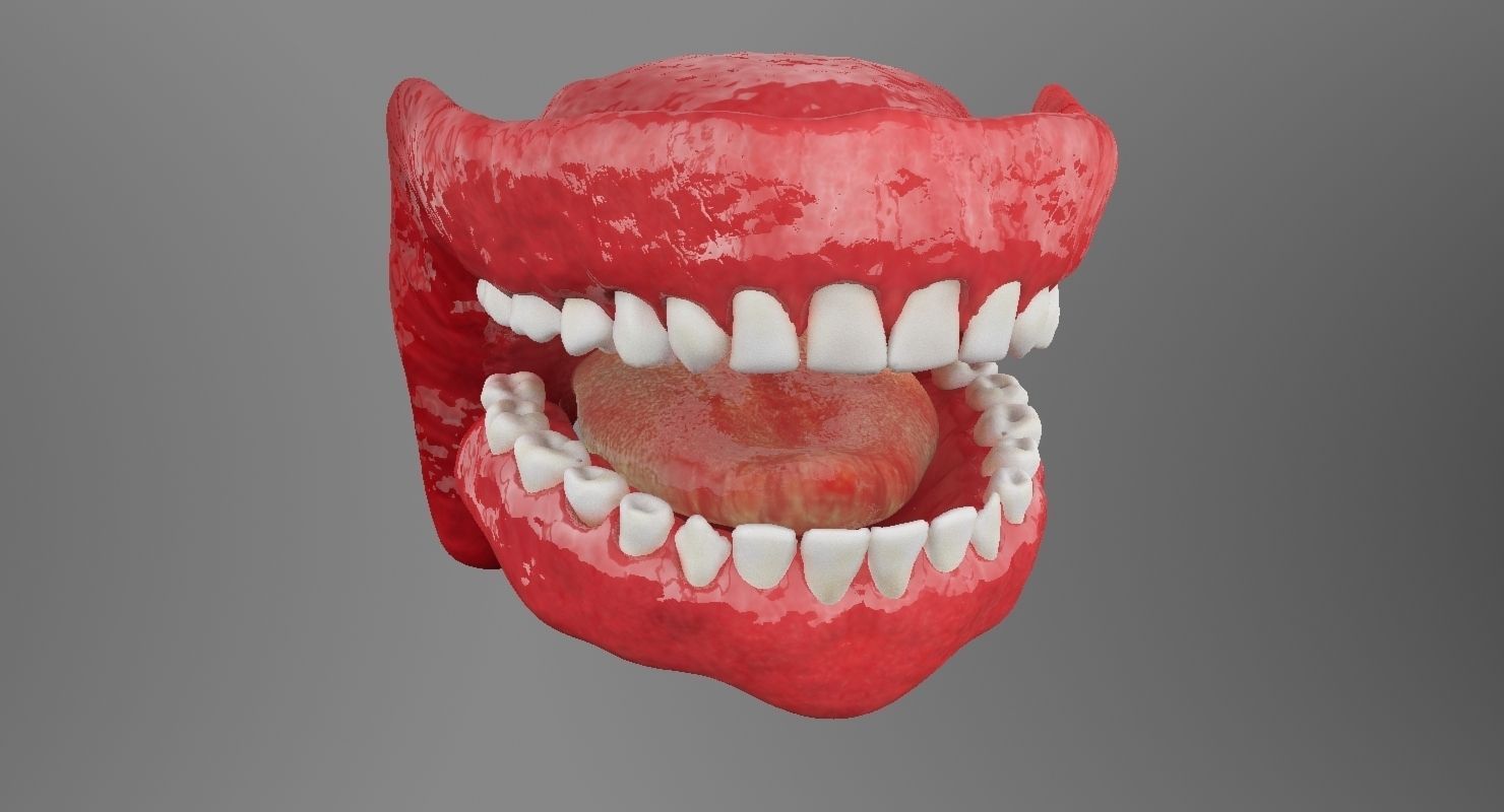 Teeth mouth with 3D model_1