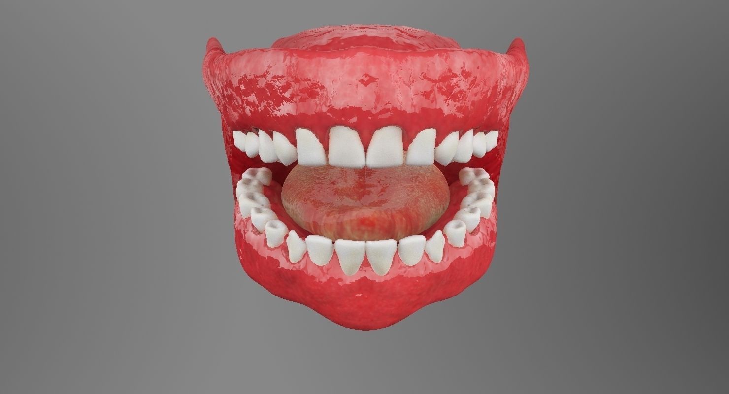 Teeth mouth with 3D model_6