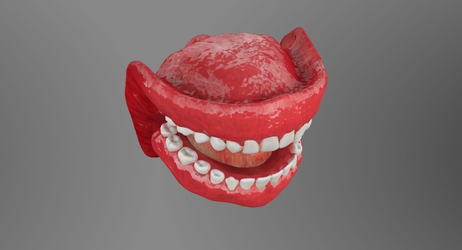 Teeth mouth with 3D model_4