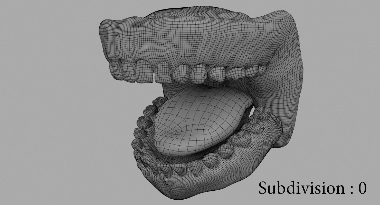 Teeth mouth with 3D model_24
