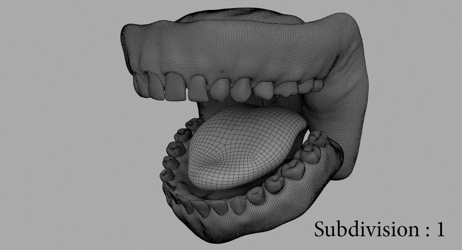 Teeth mouth with 3D model_22