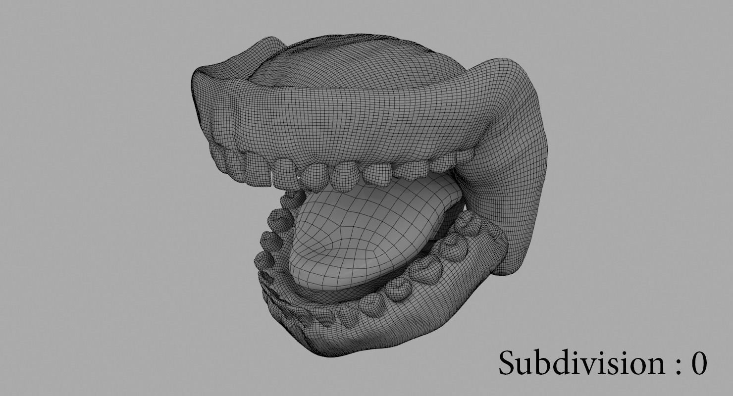 Teeth mouth with 3D model_19
