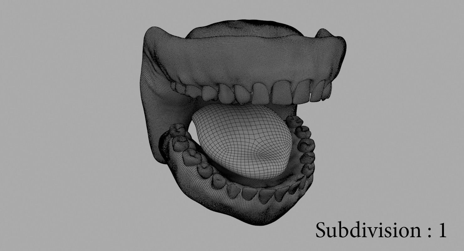 Teeth mouth with 3D model_16