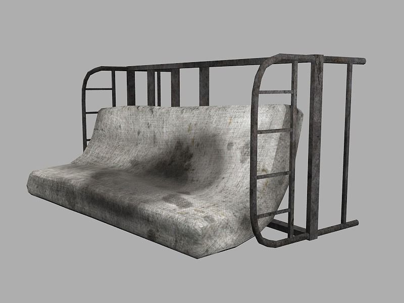 Dirty Mattress Low-poly 3D model_2