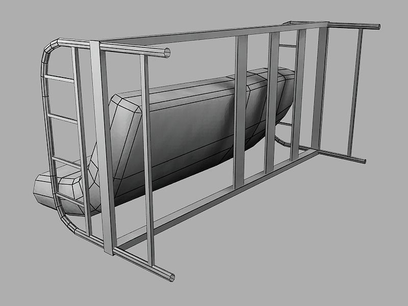 Dirty Mattress Low-poly 3D model_7