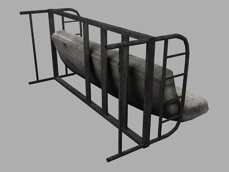 Dirty Mattress Low-poly 3D model_4