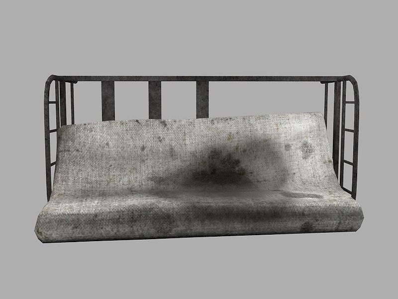 Dirty Mattress Low-poly 3D model_1