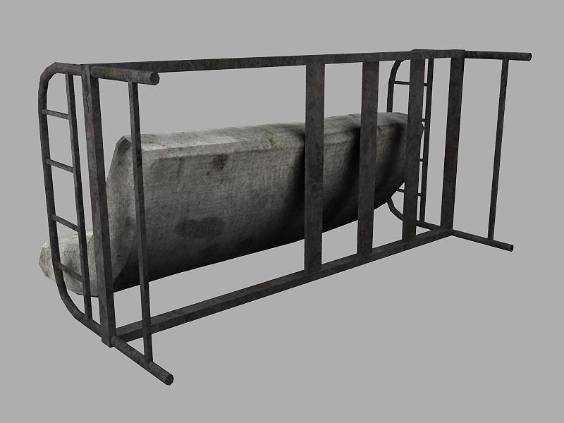 Dirty Mattress Low-poly 3D model_3