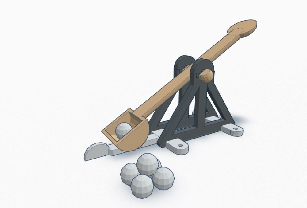 Desktop Catapult 3D print model_1