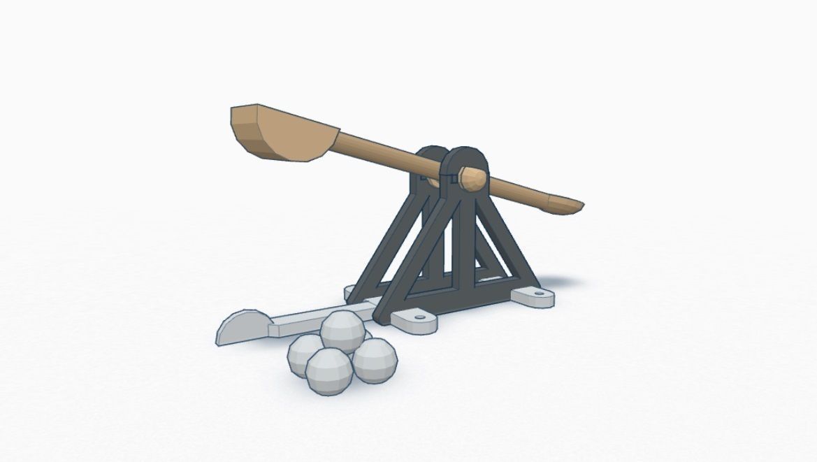 Desktop Catapult 3D print model_2