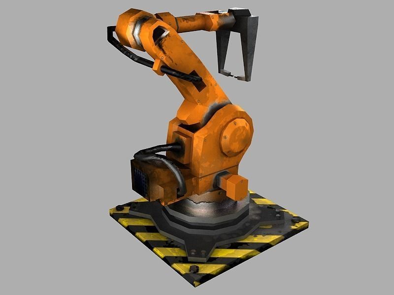 Robot Arm Low-poly 3D model_3