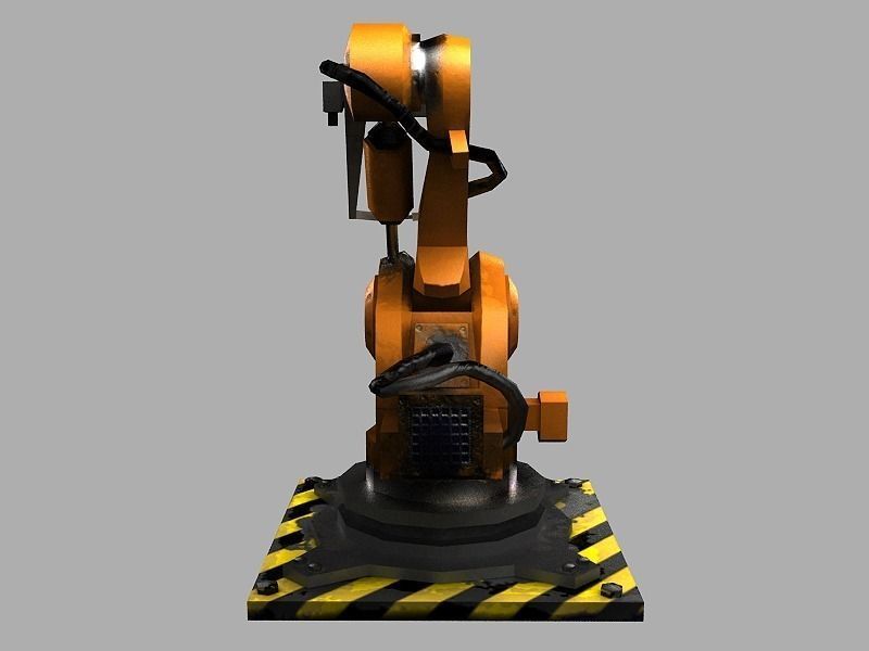Robot Arm Low-poly 3D model_4