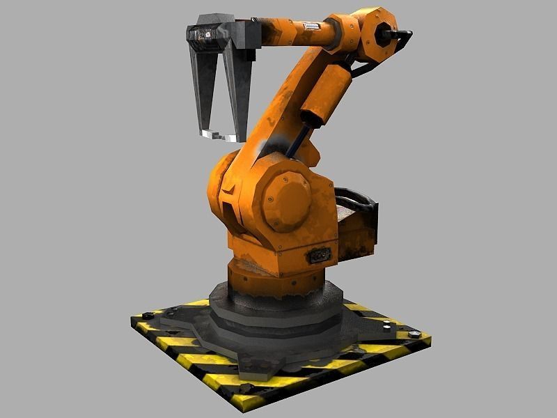 Robot Arm Low-poly 3D model_1