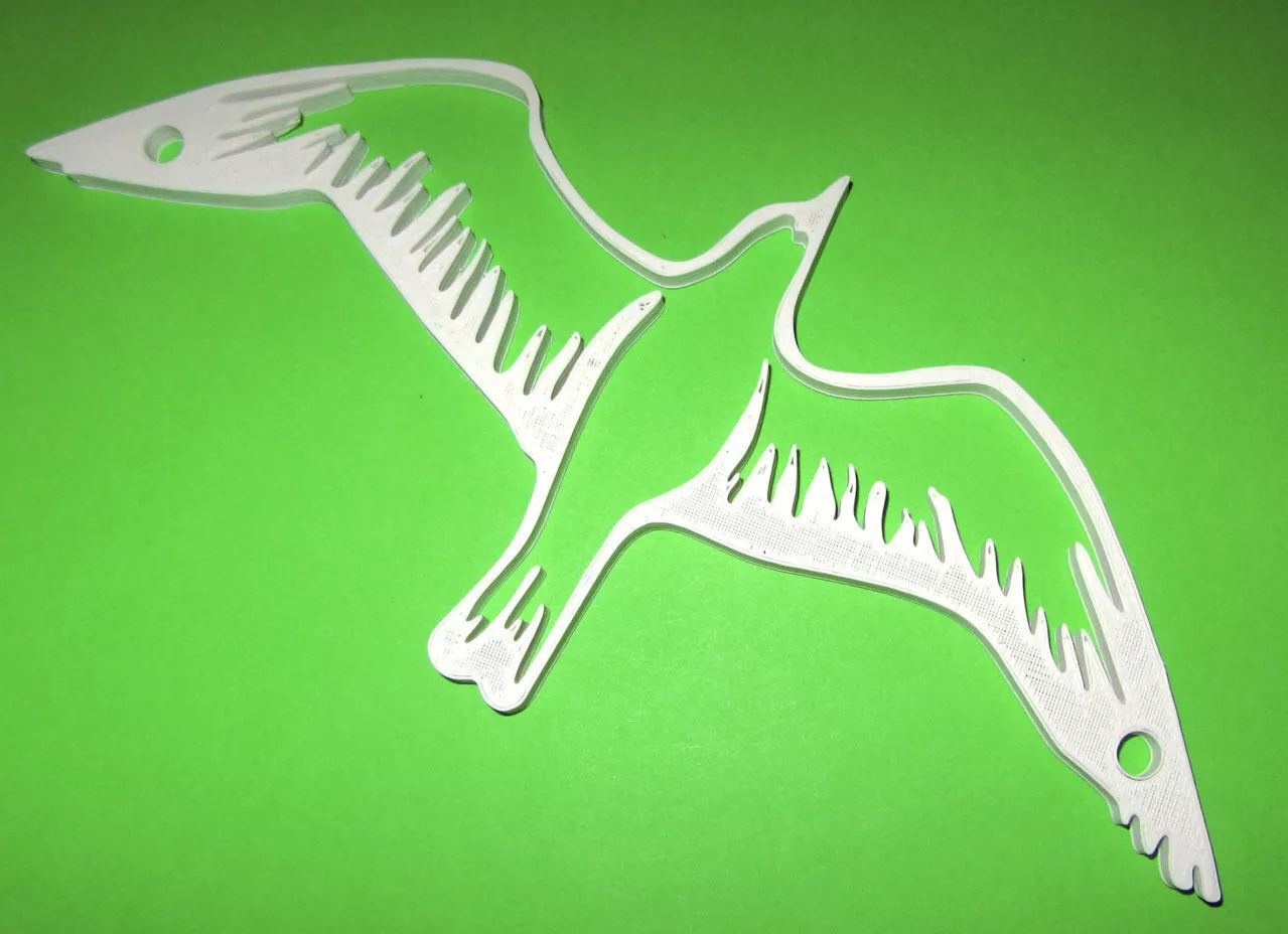 seagull plaque Free 3D print model