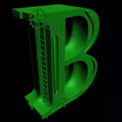 Print ready STEAMPUNK Alphabet Letter B Free 3D print model
