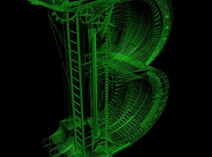 print ready steampunk alphabet letter b free 3d model 3d printable stl