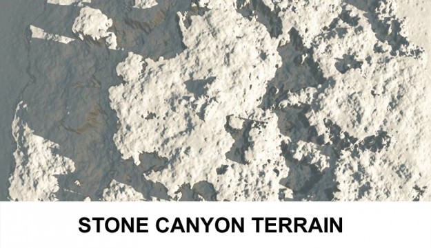 3d Terrain Stone Canyon 3D model_1