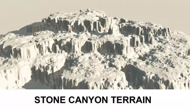 3d Terrain Stone Canyon 3D model_0