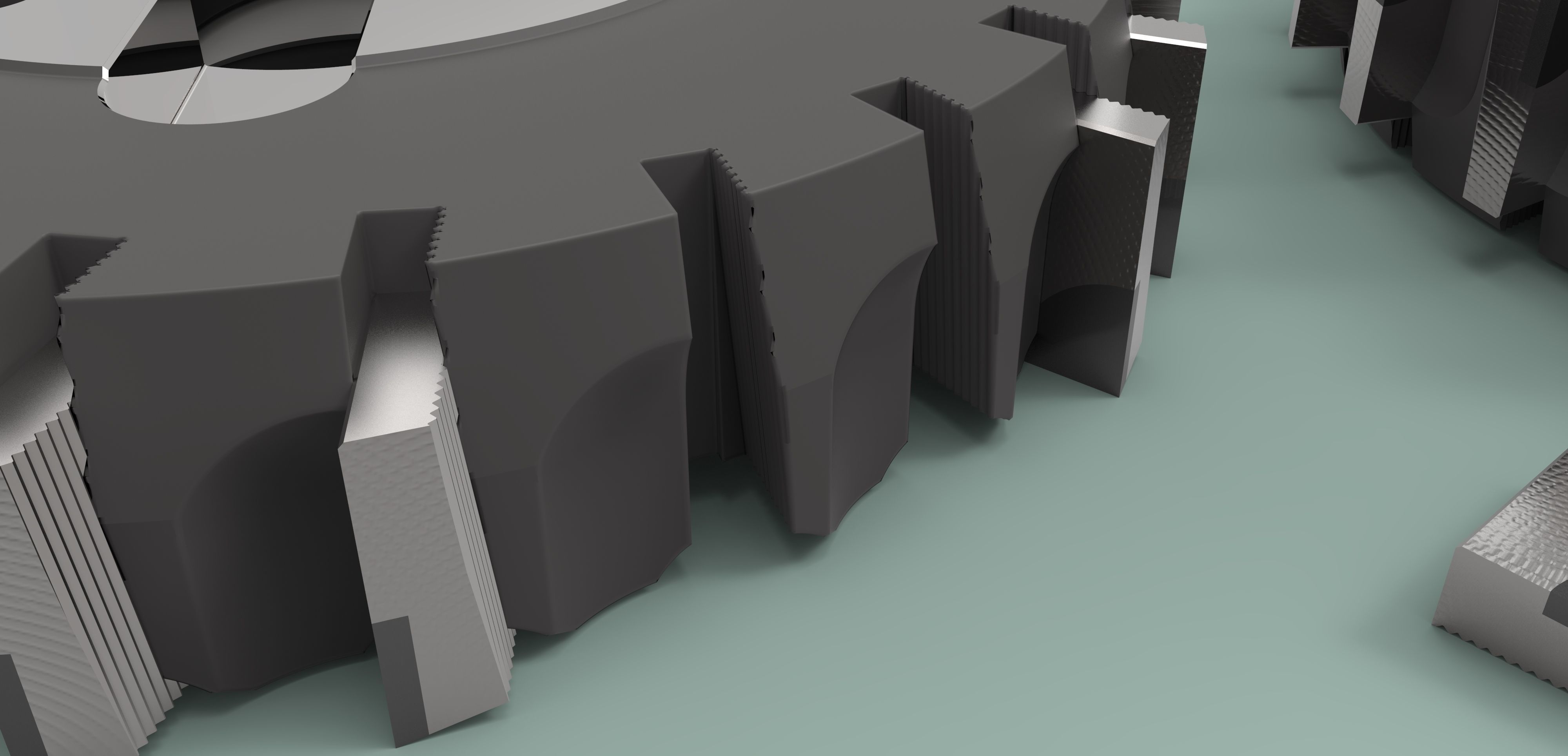 Face milling cutter d250 3D model_4