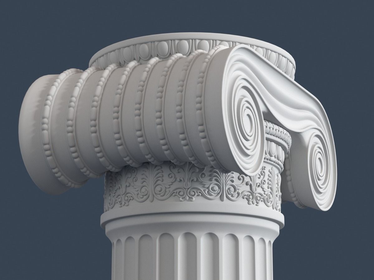 Ionic Column 001 3D model_1