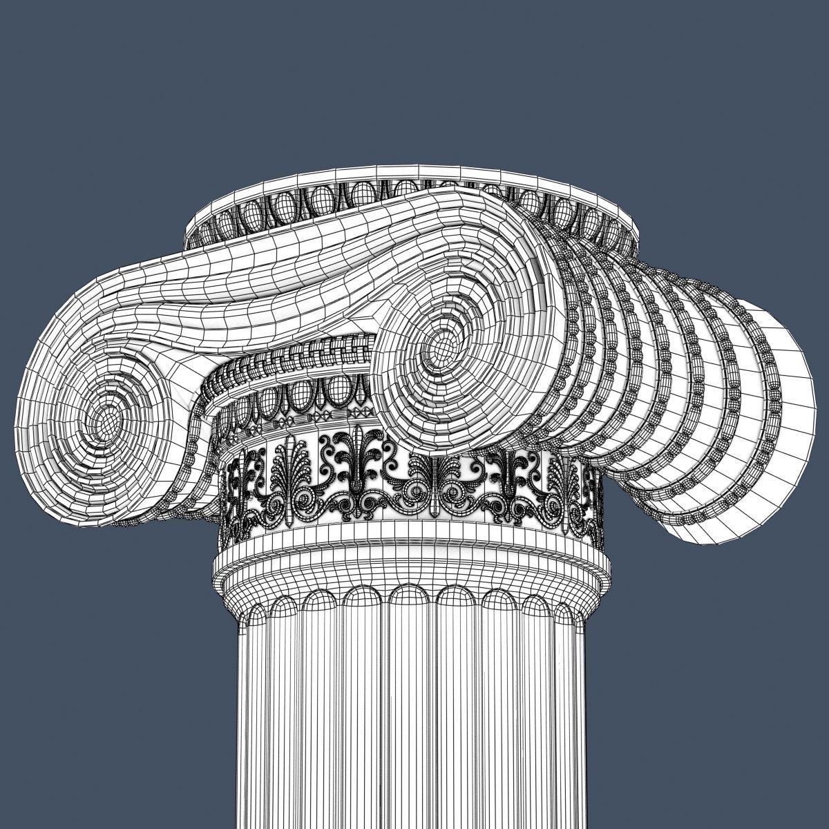 Ionic Column 001 3D model_6