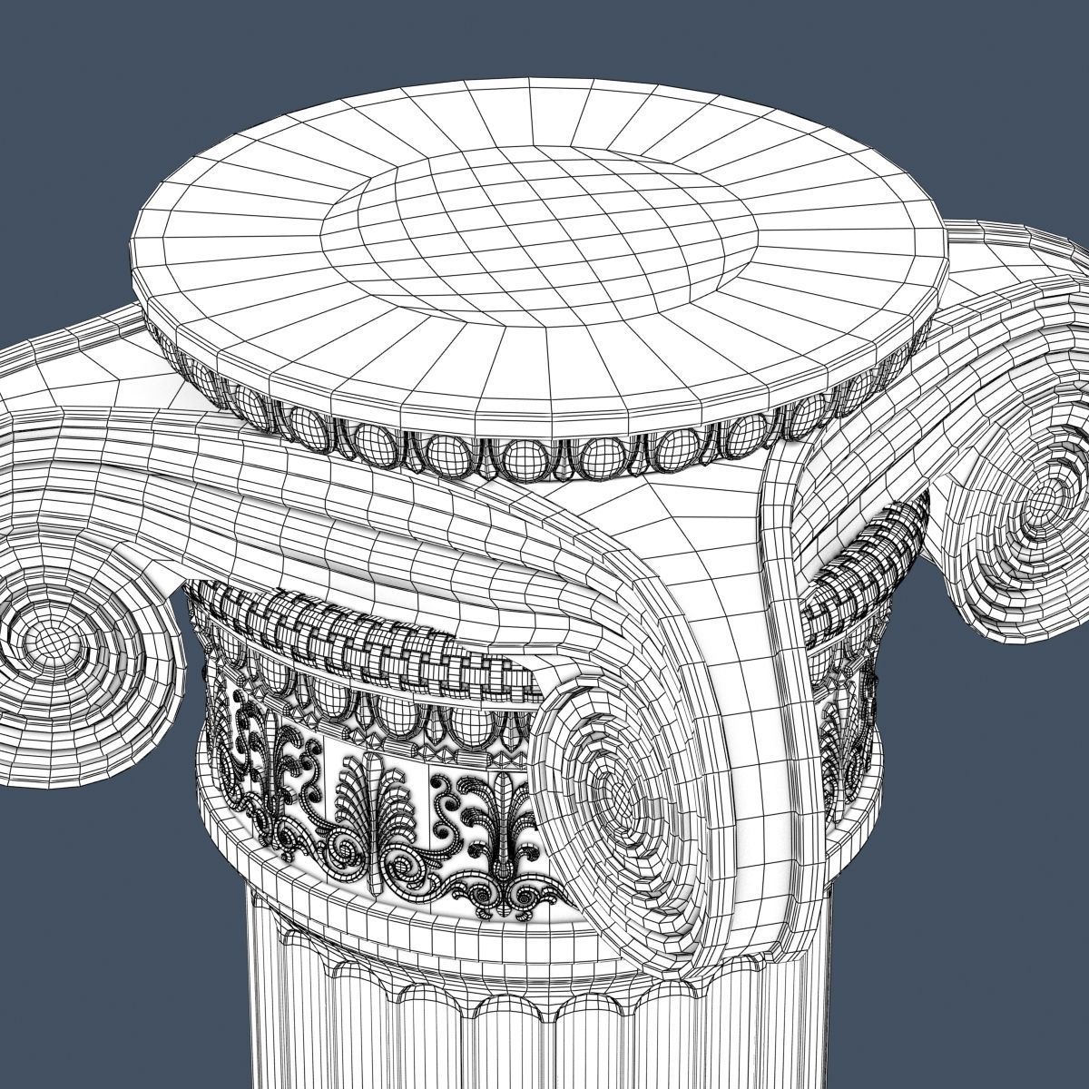 Ionic Column 002 3D model_8