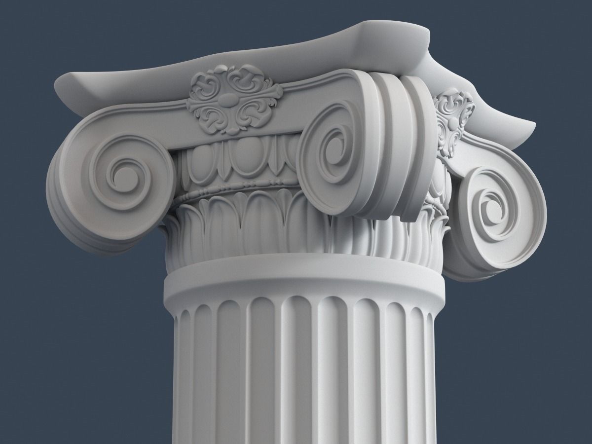 Ionic Column 004 3D model_2