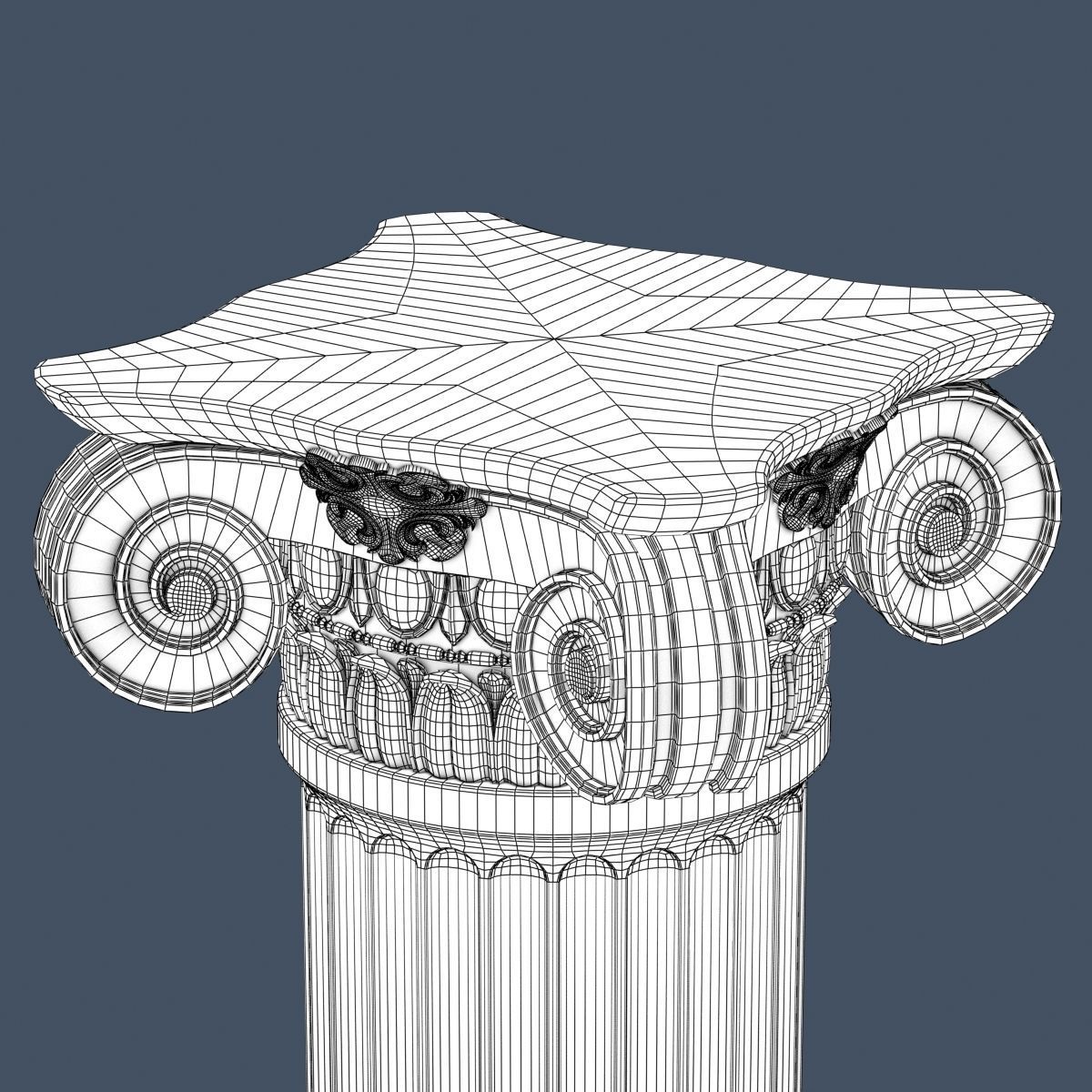 Ionic Column 004 3D model_8